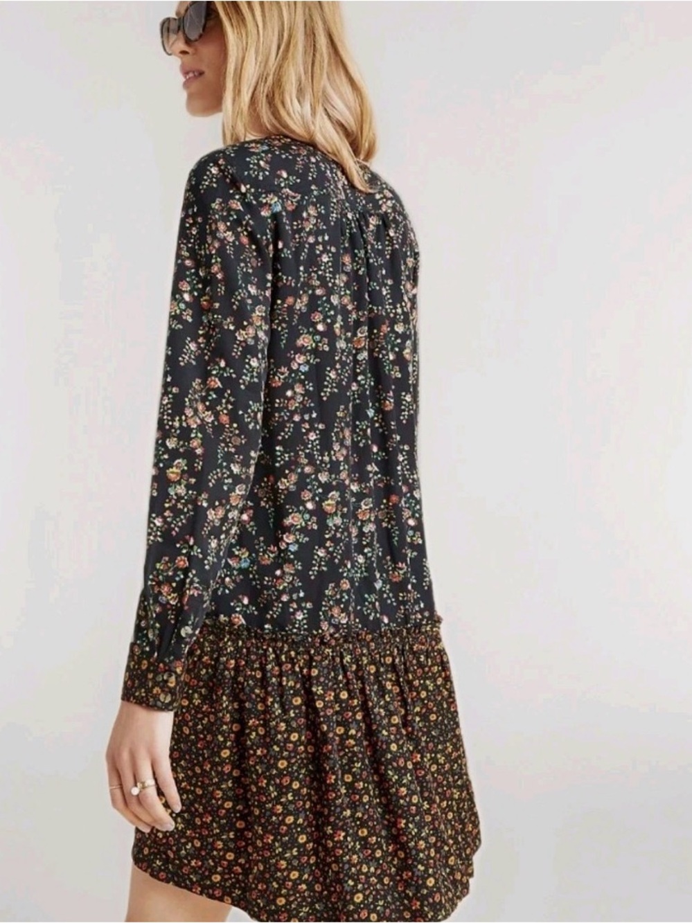 Floral V-Neck shift dress Maeve by Anthropologie - Picture 3 of 9